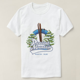 Camiseta logotipo de Pleasant Mountain Ski Bridgton.