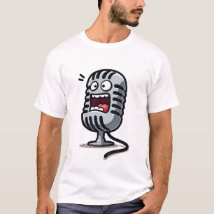 Camiseta Logotipo de podcast con micrófono Personalizado