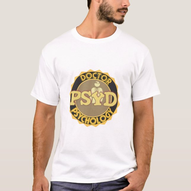 Camiseta LOGOTIPO de PsyD - MÉDICO de la PSICOLOGÍA (Anverso)