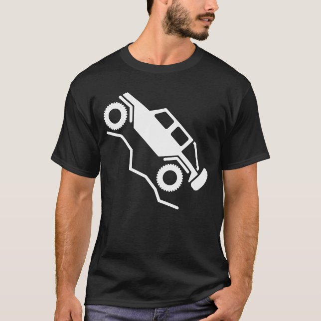Camiseta Logotipo de rastreo de rock de 4wd Offroad (Anverso)