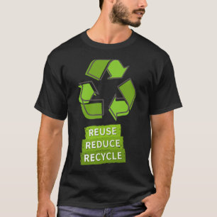Camiseta Logotipo de reciclado de vintage Tierra Día de la