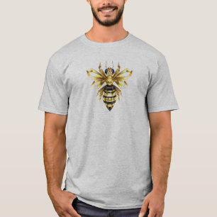 Camiseta Logotipo de Relieve metalizado dorado falso poligo