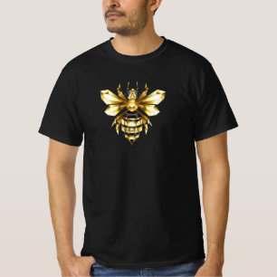 Camiseta Logotipo de Relieve metalizado dorado falso poligo