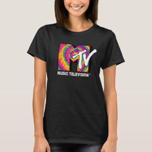 Camiseta Logotipo de relleno de arcoiris de la televisión m