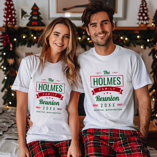 Camiseta Logotipo de reunión familiar retro moderna