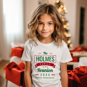 Camiseta Logotipo de reunión familiar retro moderna