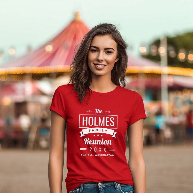 Camiseta Logotipo de reunión familiar retro moderna (Subido por el creador)