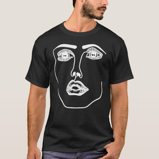 Camiseta Logotipo de revelación de cara - Blanco   (Anverso)