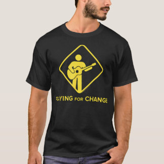 Camiseta Logotipo de Rótulo de Plantear para el Cambio