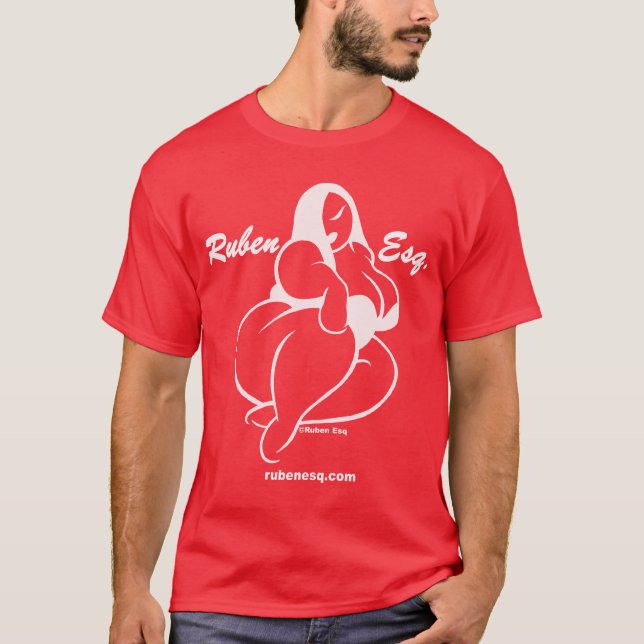 Camiseta Logotipo de Ruben Esq (blanco) (Anverso)