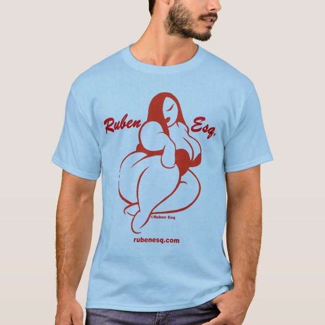 Camiseta Logotipo de Ruben Esq (rojo) (Anverso)