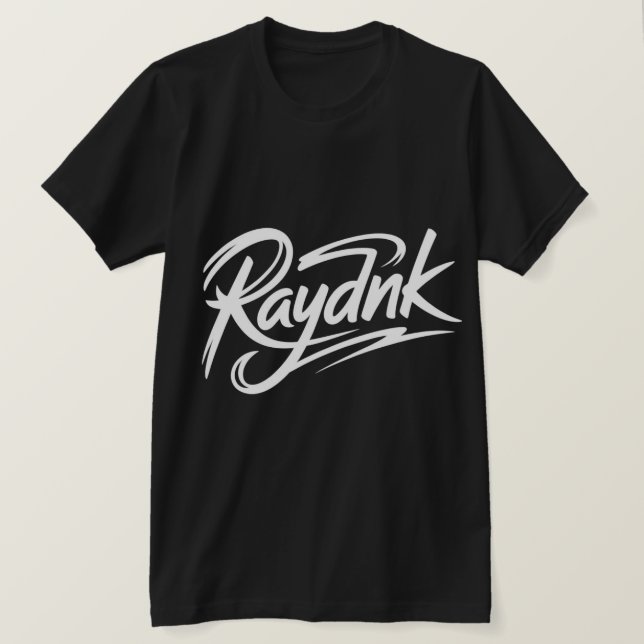 Camiseta Logotipo de script personalizado Raydnk (Anverso del diseño)