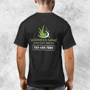 Camiseta Logotipo de servicio de jardinería de cuidado de c