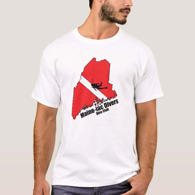 Camiseta Logotipo de silueta para buzos continentales - Let (Anverso)