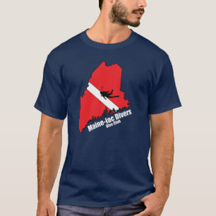 Camiseta Logotipo de silueta para buzos continentales Letra