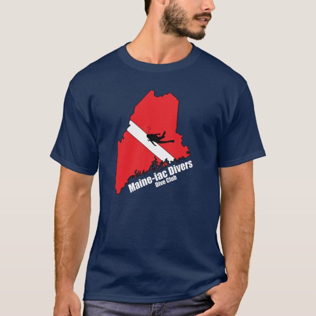 Camiseta Logotipo de silueta para buzos continentales Letra (Anverso)
