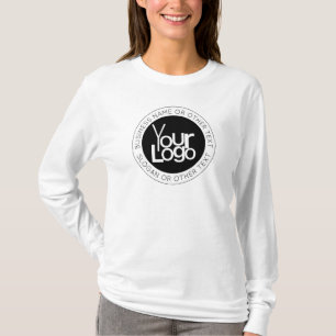 Camiseta Logotipo de su empresa y texto editable moderno y