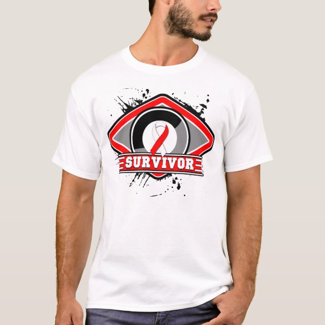 Camiseta Logotipo de superviviente del cáncer oral (Anverso)