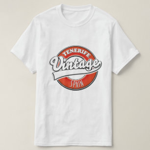 Camiseta logotipo de tenerife españa al estilo vintage