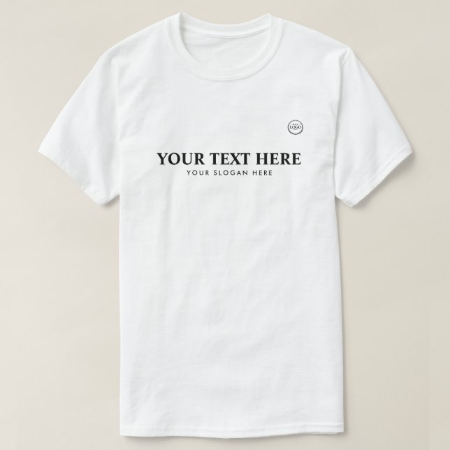 Camiseta Logotipo de texto personalizado Eslogan (Diseño del anverso)