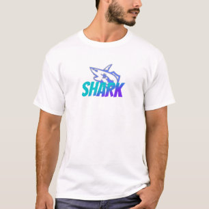 Camiseta Logotipo de tiburón de gradiente feroz Océano au