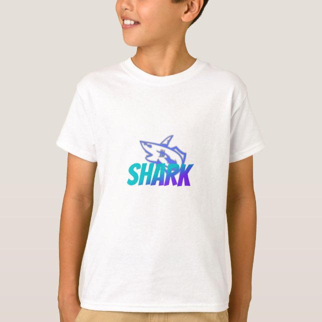 Camiseta Logotipo de tiburón de gradiente feroz | Vibracion (Anverso)