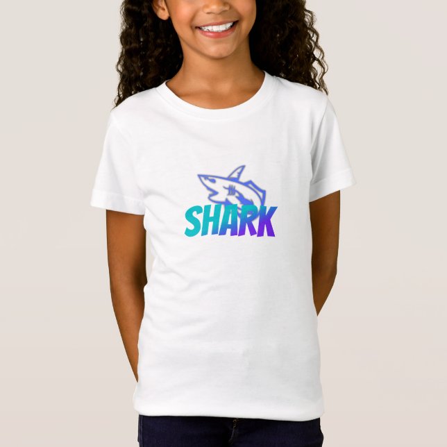Camiseta Logotipo de tiburón de gradiente feroz | Vibracion (Anverso)