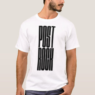 Camiseta logotipo de tipografía en negrita Post Rock