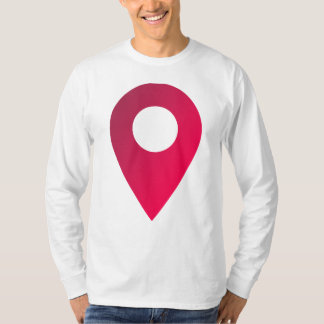 Camiseta logotipo de ubicación