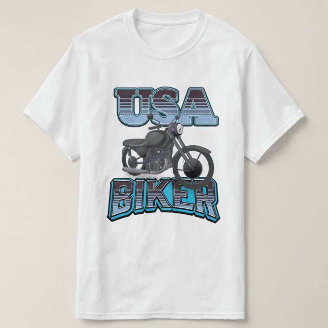 Camiseta logotipo de USA Biker (Diseño del anverso)