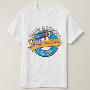 Camiseta logotipo de Viajar y Explorar Rodas Fabulosa