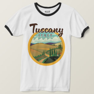 Camiseta logotipo de viaje a Toscana