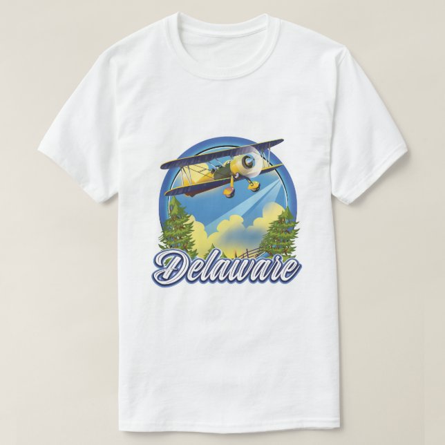 Camiseta logotipo de viaje de Delaware (Diseño del anverso)