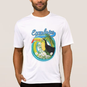 Camiseta logotipo de viaje Explorar Aruba