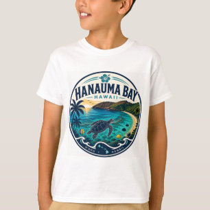Camiseta Logotipo de viaje retro de Hanauma Bay Hawaii 