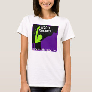 Camiseta ¡Logotipo de Wootkaraoke, WOOT! , Karaoke,
