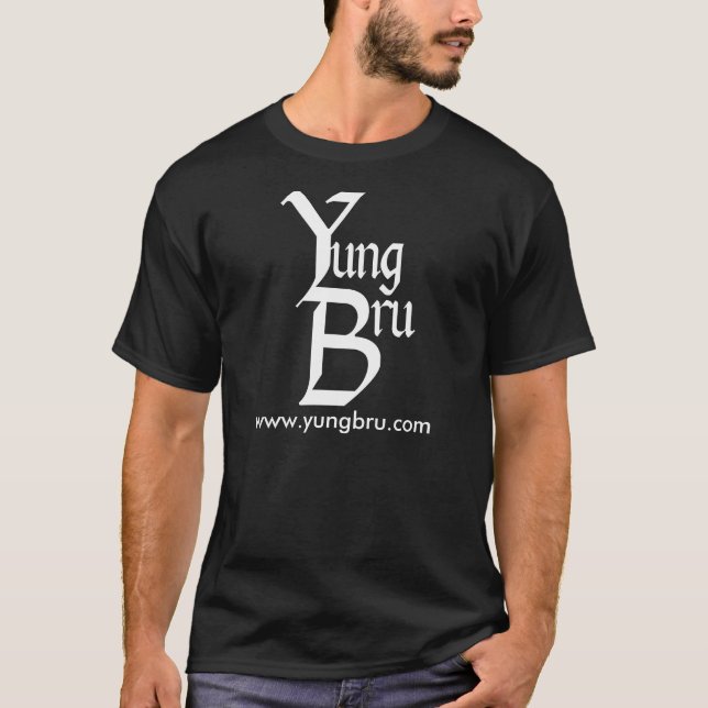 Camiseta Logotipo de Yung Bru con el Web site (Anverso)