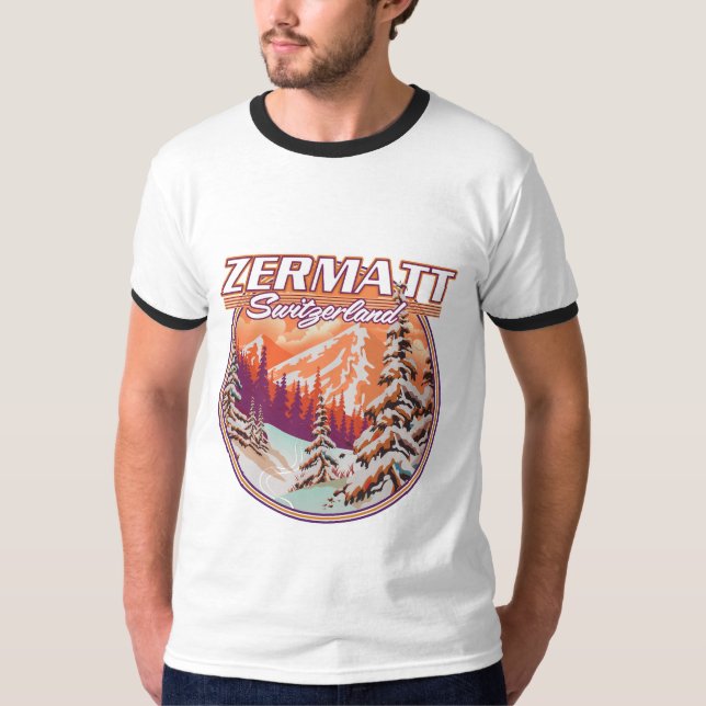 Camiseta logotipo de Zermatt suiza (Anverso)