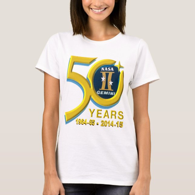 Camiseta Logotipo del aniversario de los géminis 50.os (Anverso)