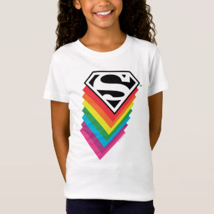 Camiseta Logotipo del arco iris en capas superiores
