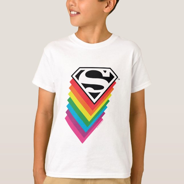 Camiseta Logotipo del arco iris en capas superiores (Anverso)
