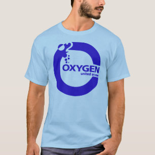 Camiseta Logotipo del azul del oxígeno