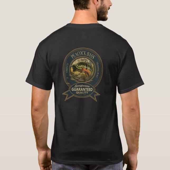 Camiseta Logotipo del bajo del pavo real (Reverso)
