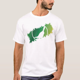 Camiseta logotipo del blanco del garabato