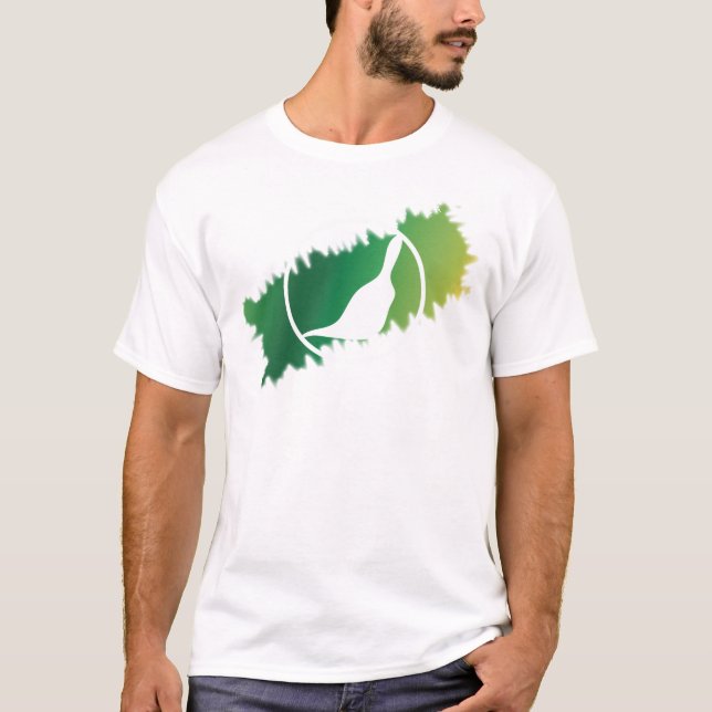Camiseta logotipo del blanco del garabato (Anverso)