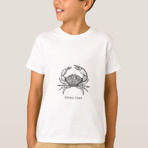 Camiseta Logotipo del cangrejo de piedra (línea arte)