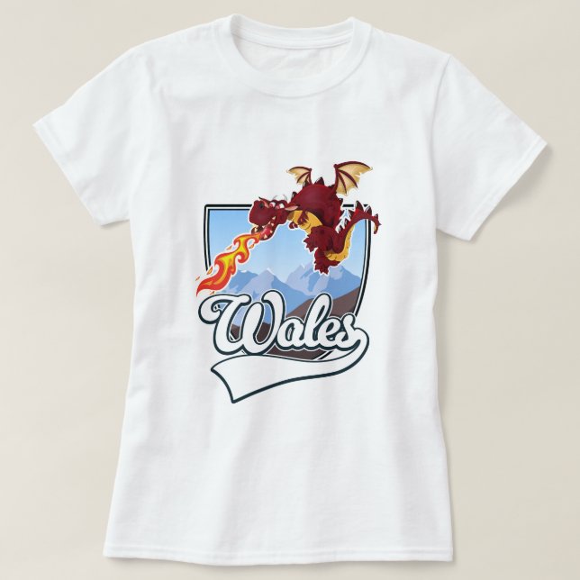 Camiseta logotipo del dragón de Gales (Diseño del anverso)