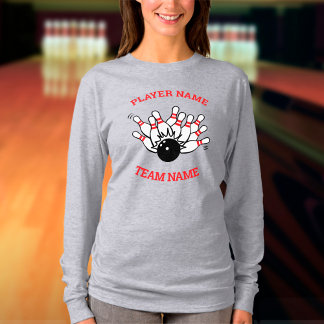 Camiseta Logotipo del equipo de bolos personalizado con nom