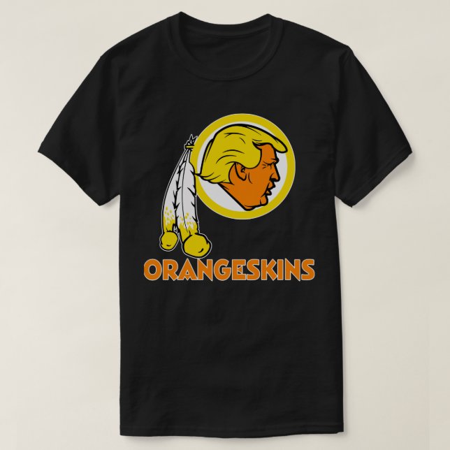 Camiseta Logotipo del equipo Orangeskins de Washington DC v (Diseño del anverso)