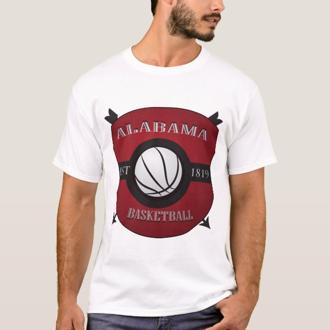 Camiseta Logotipo del escudo del baloncesto de Alabama (Anverso)